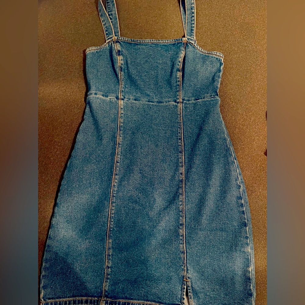 Hollister small blue denim dress